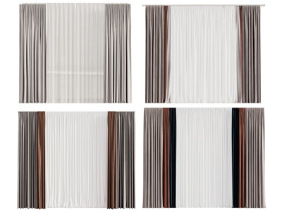 现代布艺窗帘窗纱