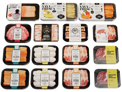 现代生鲜预制菜、包装盒生鲜肉