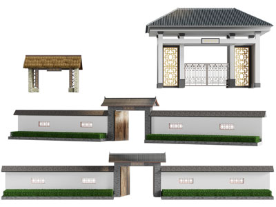 新中式庭院大门