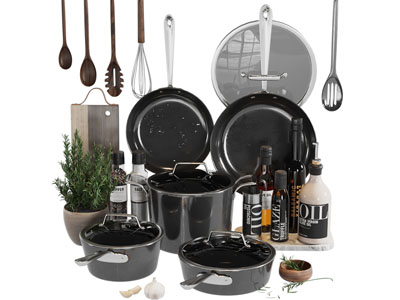 现代锅具、调味瓶厨具