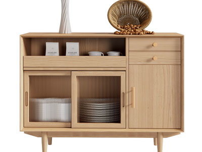 北欧实木餐边柜