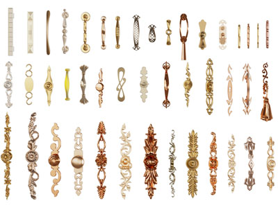 欧式雕花拉手3d模型 欧式雕花拉手