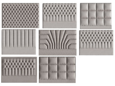 现代菱形软包床头