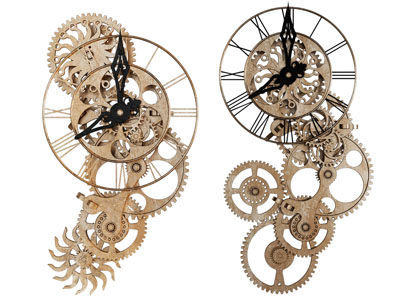 工业风loft齿轮机械钟表3d模型 工业风loft齿轮机械钟表