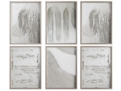 侘寂风装饰挂画3d模型 侘寂风装饰挂画