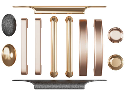 现代金属大门拉手3d模型 现代金属大门拉手