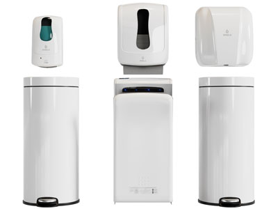 现代金属垃圾桶、干手机、烘干机