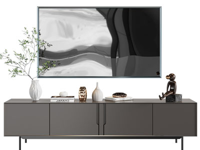 现代电视柜、电视机