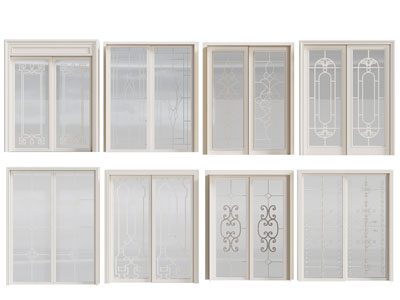 现代玻璃推拉门