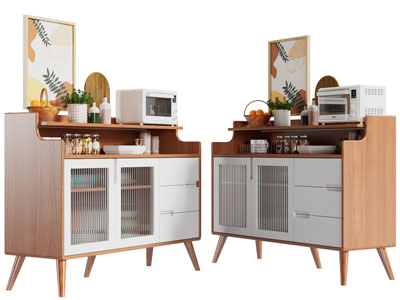 北欧实木餐边柜