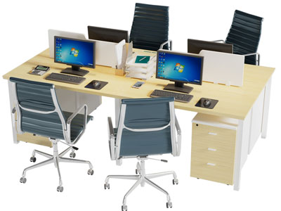 现代办公桌椅组合