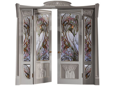 现代别墅大门、双开门