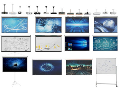 现代投影幕布、投影仪3d模型 现代投影幕布、投影仪