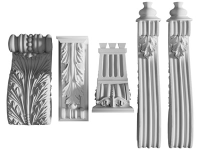 欧式雕花柱托3d模型 欧式雕花柱托