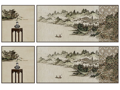 新中式装饰挂画3d模型 新中式装饰挂画
