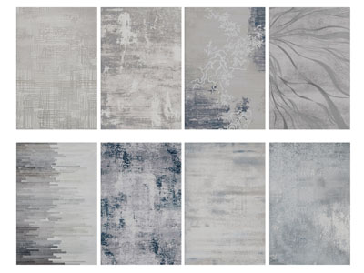 新中式长方形地毯3d模型 新中式长方形地毯