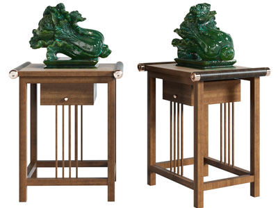 新中式花架白菜雕塑雕刻摆件3d模型 新中式花架白菜雕塑雕刻摆件