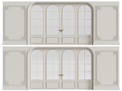 法式四扇平开门