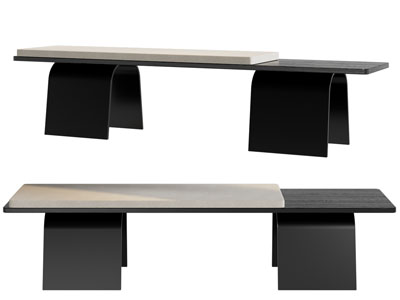 新中式长方形沙发凳