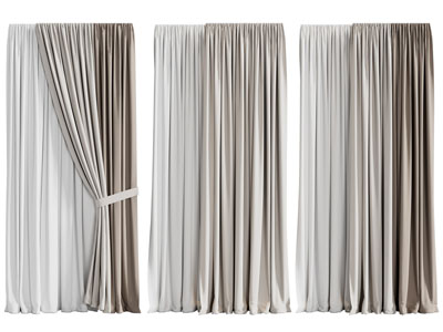 现代布艺窗帘窗纱