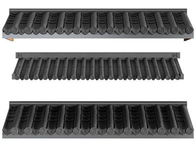 新中式古建瓦片房檐