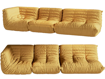 现代拼接多人沙发