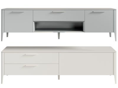 现代白色电视柜