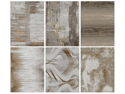 现代做旧长方形地毯3d模型 现代做旧长方形地毯