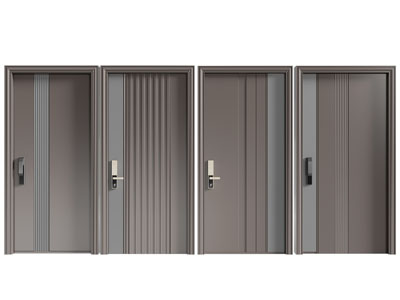 现代单扇入户平开门