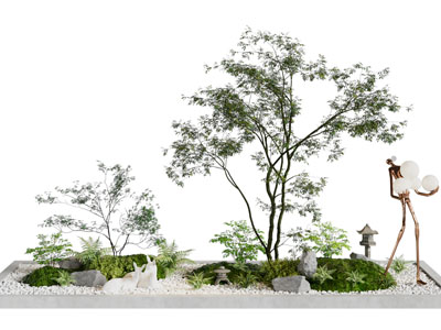 现代户外花草石头景观园艺小品