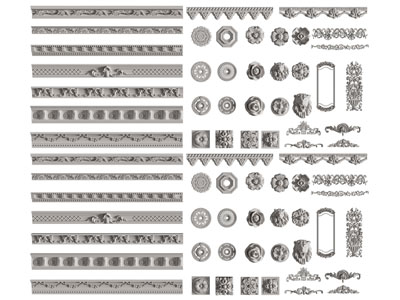 欧式角线、灯盘、雕花