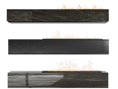 现代石头壁炉火炉