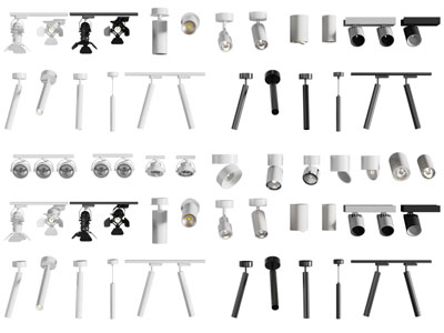 现代单头可转向筒灯射灯