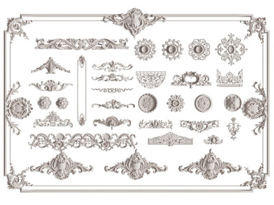 欧式雕花、石膏线、灯盘