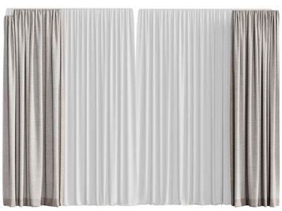 现代布艺窗帘窗纱