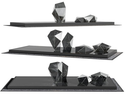 现代几何石头城市雕塑雕刻3d模型 现代几何石头城市雕塑雕刻