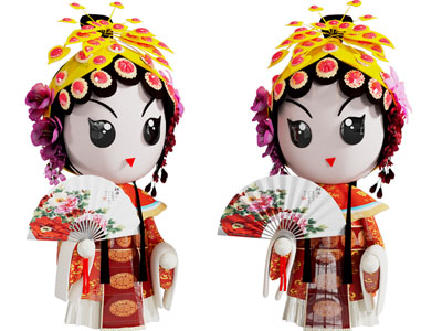 中式戏剧角色摆件