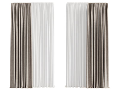 现代布艺窗帘窗纱