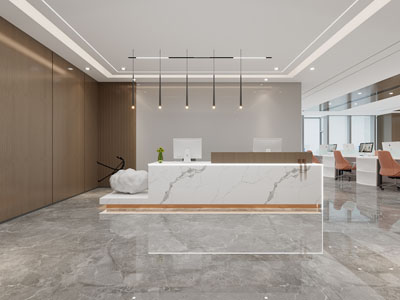 现代公司大堂前台接待