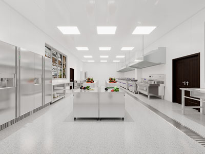 现代酒店餐馆后厨厨房