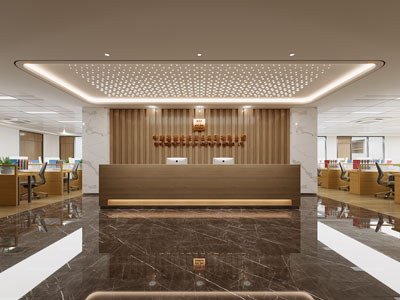 现代公司大堂前台接待