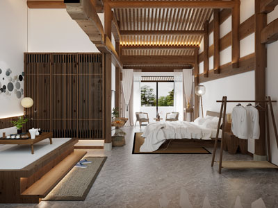 新中式民宿酒店客房套房