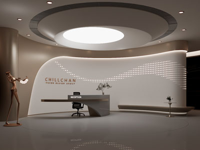 现代公司大堂前台接待