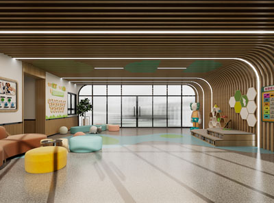 现代幼儿园大厅