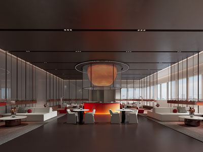 现代大堂前台接待