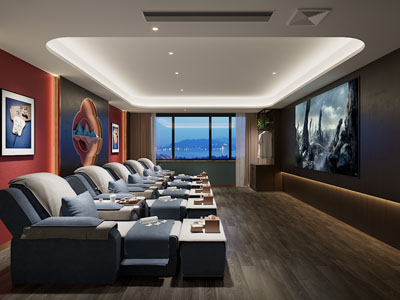 新中式按摩店、足浴店3d模型 新中式按摩店、足浴店