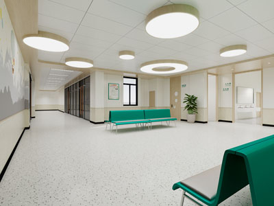 现代医院大堂候诊区