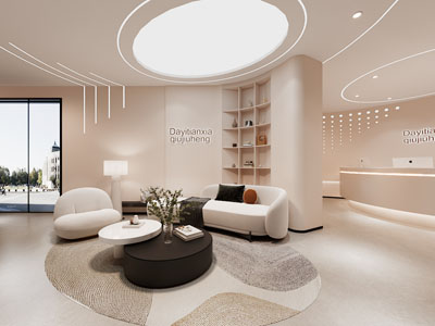 侘寂风大堂前台接待