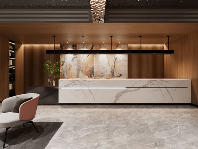 现代大堂前台接待