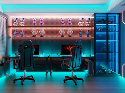 现代电竞室书房